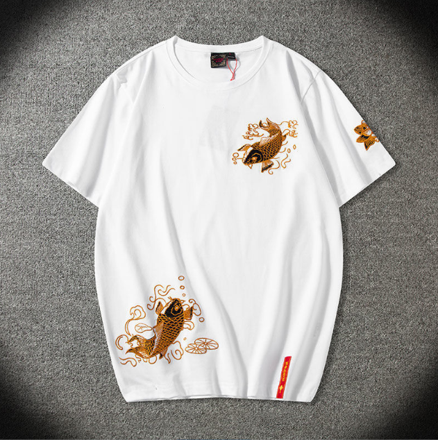 Chinese style men’s embroidered T-shirt