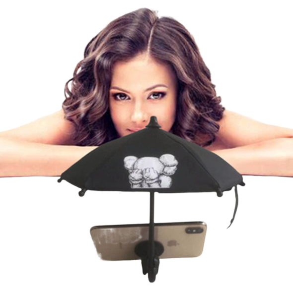 Phone umbrella suction cup stand