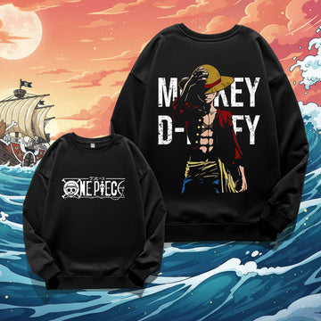 ONE PIECE Pirate King Trendy Cool Loose 260g Round Neck Sweater Cross Border Peripheral Secondary